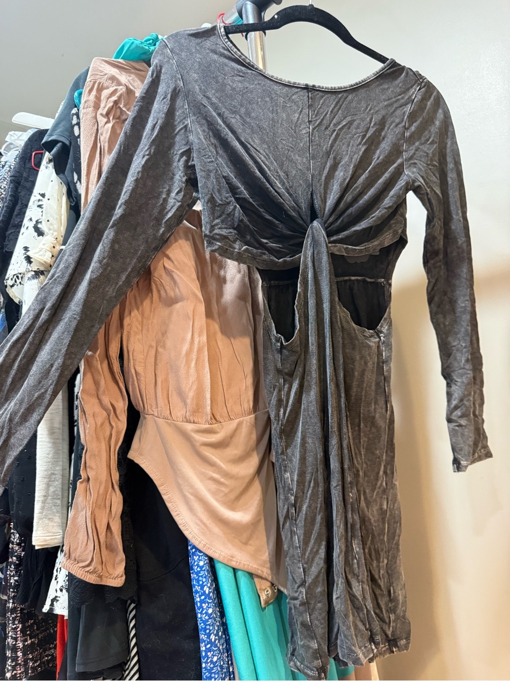 Washed Black NWT Dress with cut outs